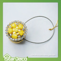 Shinning diamond magnetic clip / new design golden magnetic curtain clip